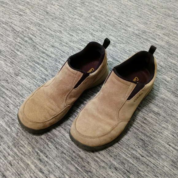 Cabela s Shoes Cabelas Mens Suede Tan Leather Slip On Loafers